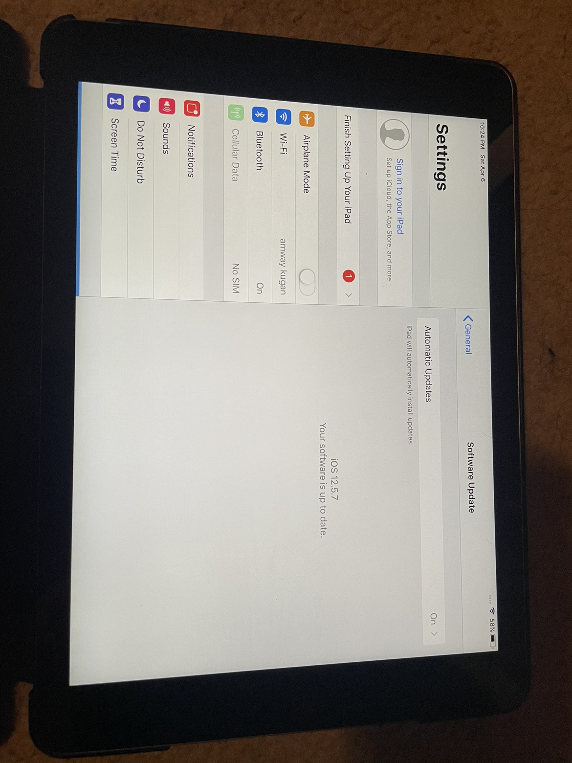 iPad Air 64GB WiFi , Cellular. Model # A1475