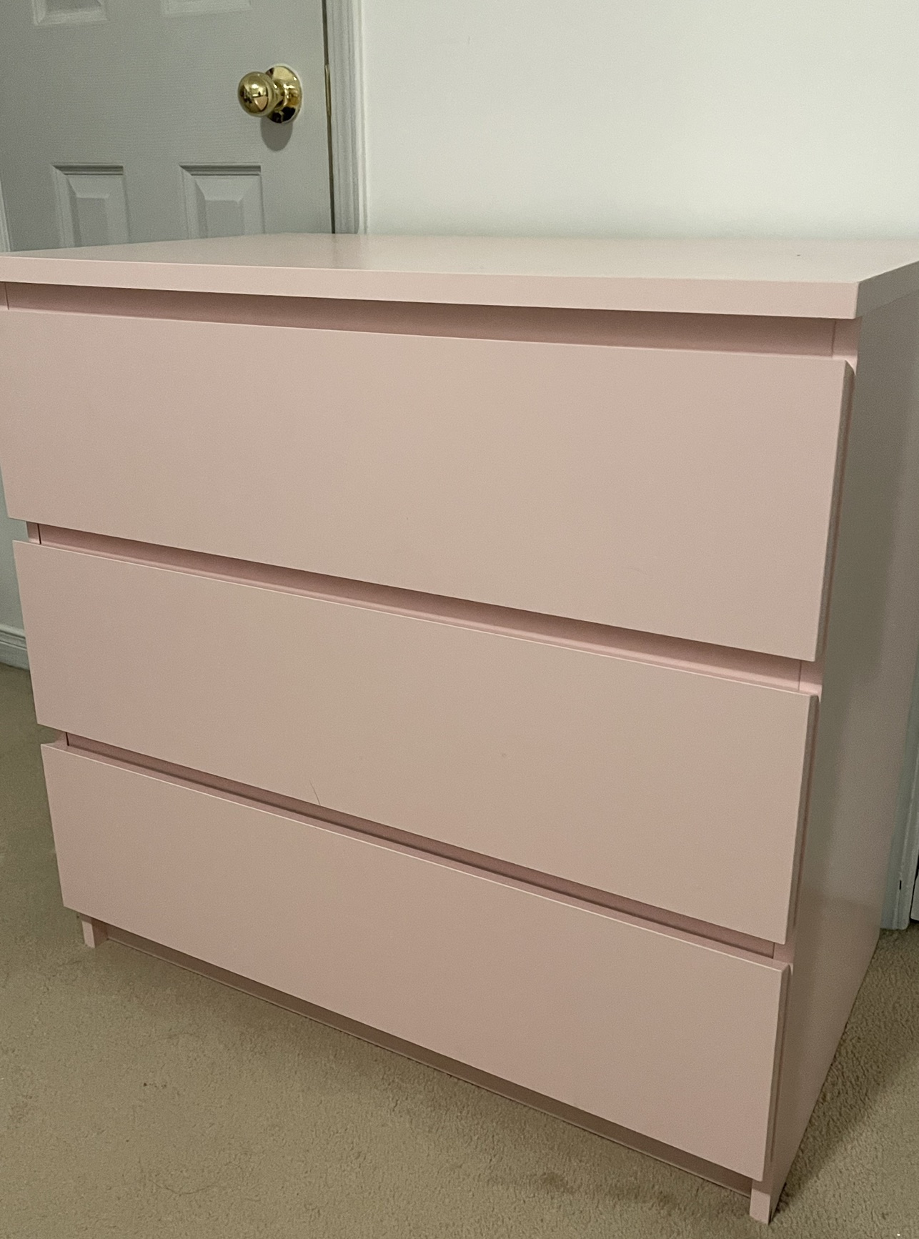 Ikea Malm 3-Drawer chest (pink) - photo 2