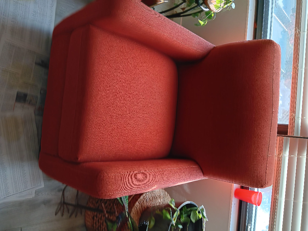 Burnt orange front room chair