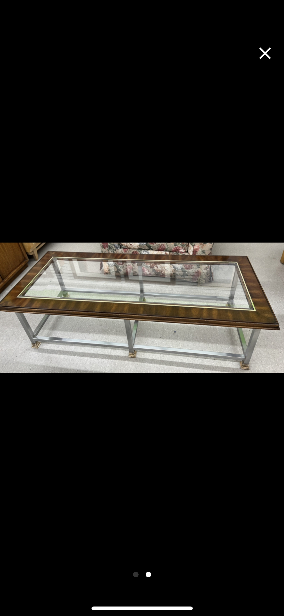 Wooden and Glass Table thumbnail