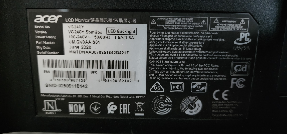 Monitor Acer Nitro 24 inches FullHD@165hz - photo 3