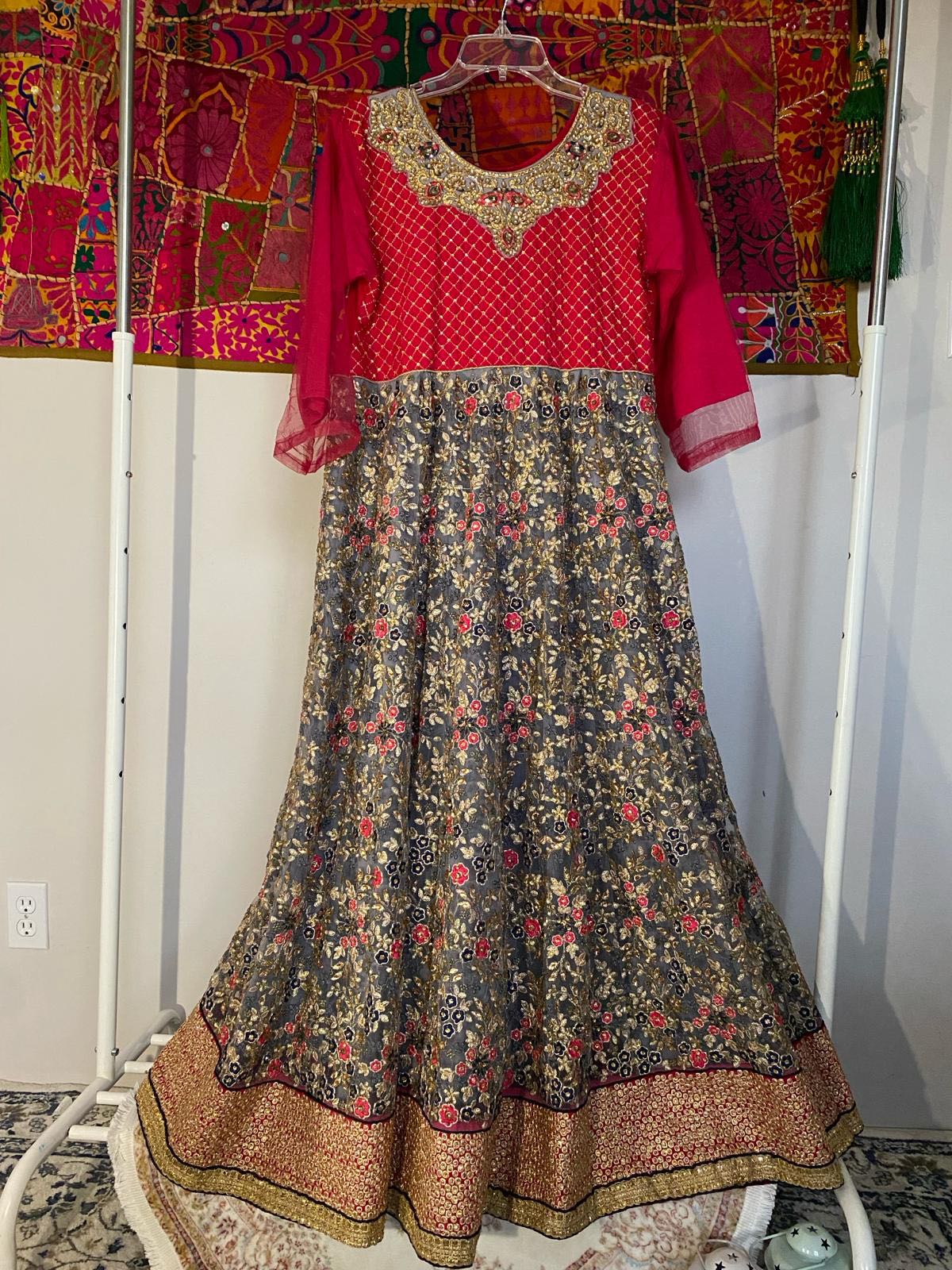 Long embroidery Pakistani Indian dress - photo 2