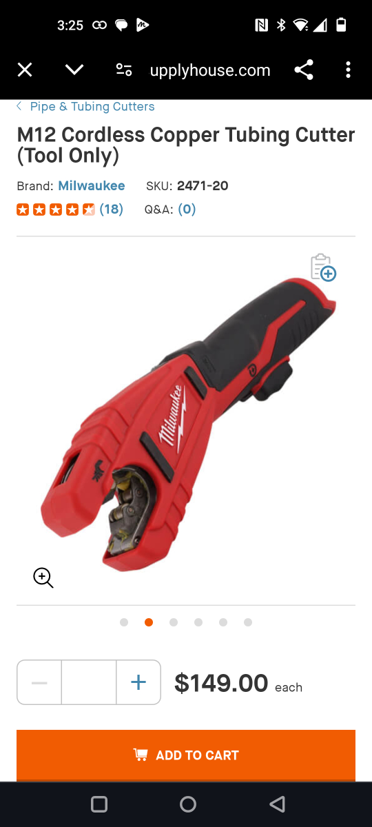 Milwaukee m12 copper tubing cutter