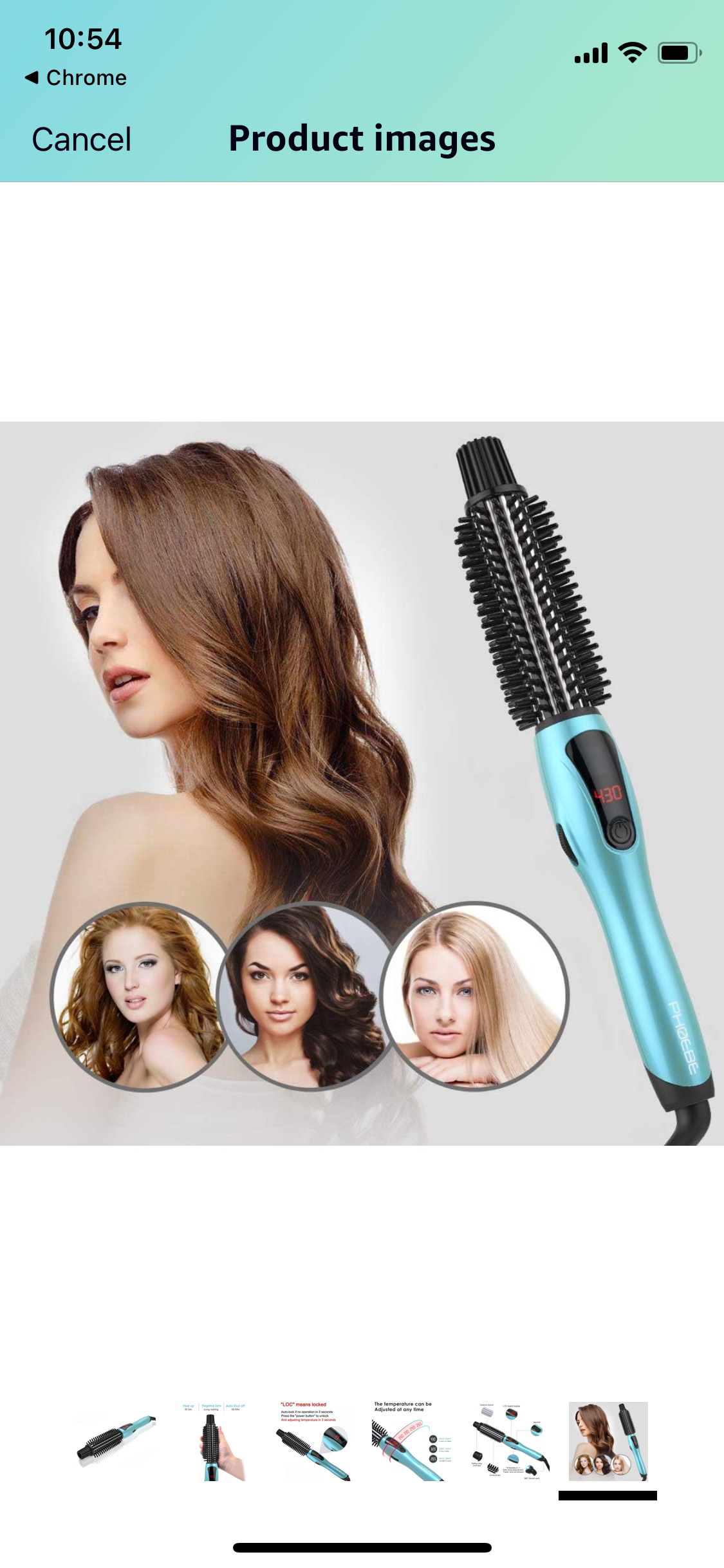 Phoebe curling iron hair brush image indicator(6)