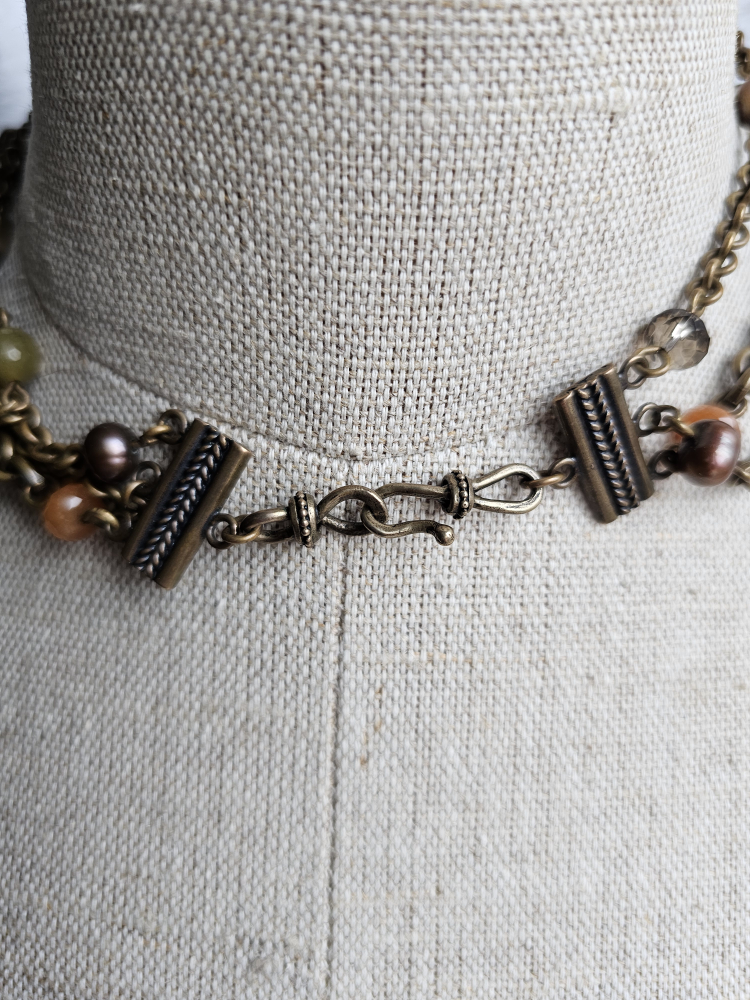 Vintage Extasia Intaglio Pendant w 3 tier necklace image indicator(6)