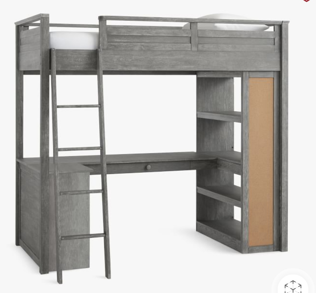 LOFT BED WITH DESK PERFECT FOR STUDENTS