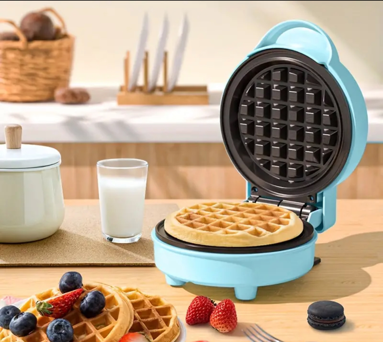 1pc round waffle maker