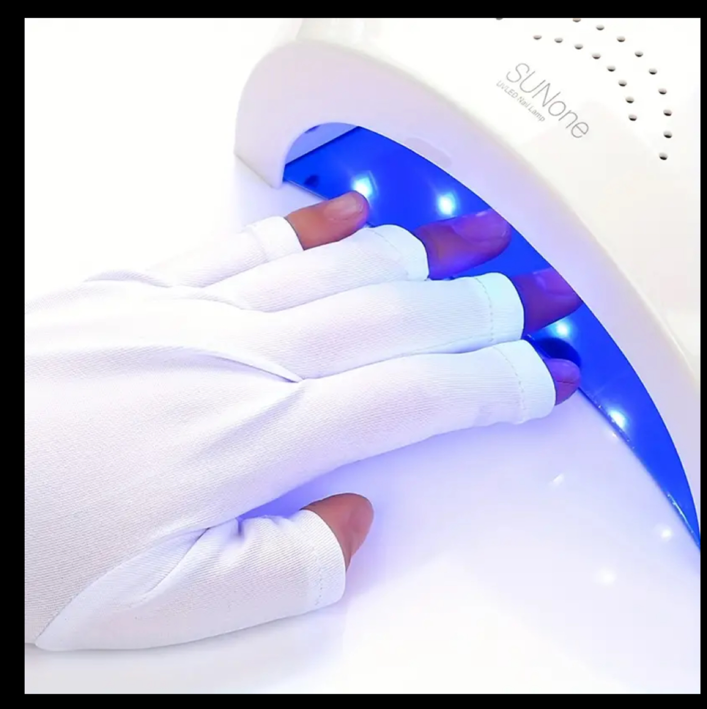 Anti-UV protective gloves for manicure, protect hands thumbnail