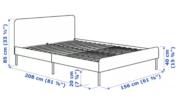 IKEA SLATTUM queen size bed frame - photo 2