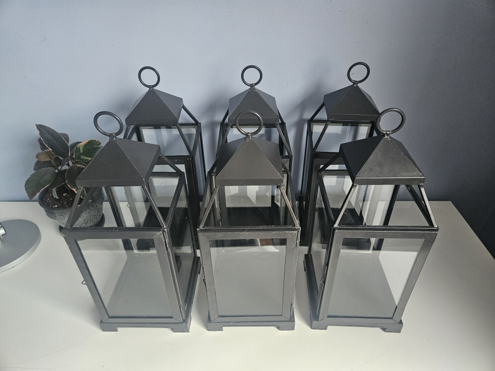 Pottery Barn Candle Lanterns Set of Six thumbnail