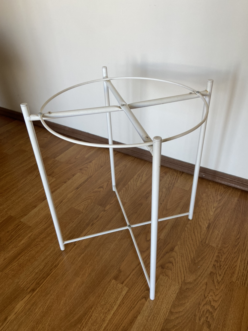 White metal outdoor table - photo 2
