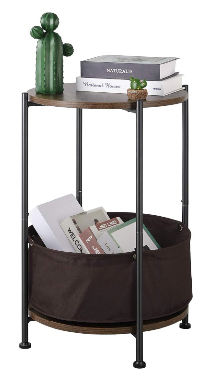 End table with storage basket thumbnail