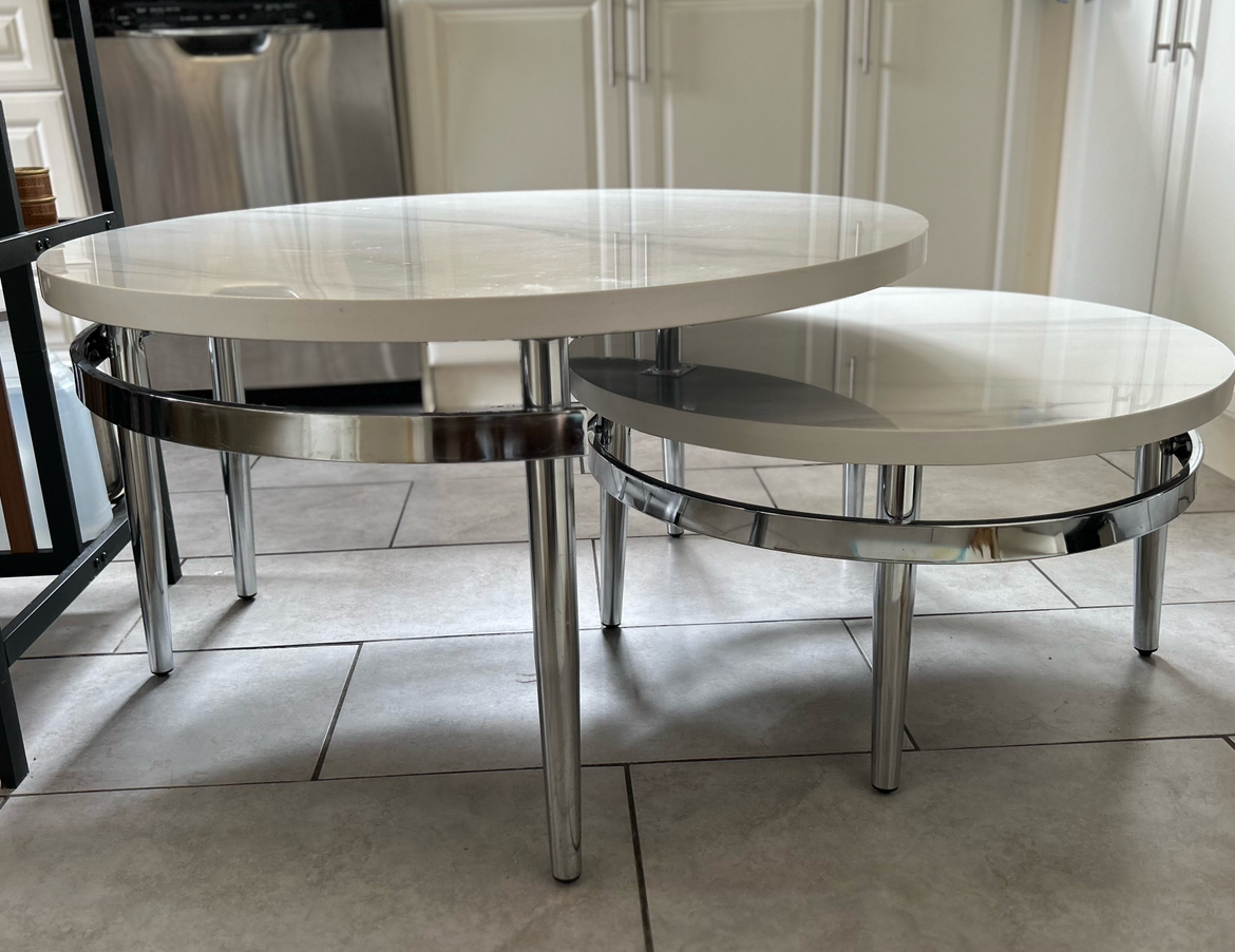 Elegant Nesting Round Coffee Tables (SOLD AT FB MARKETPLACE) - photo 5