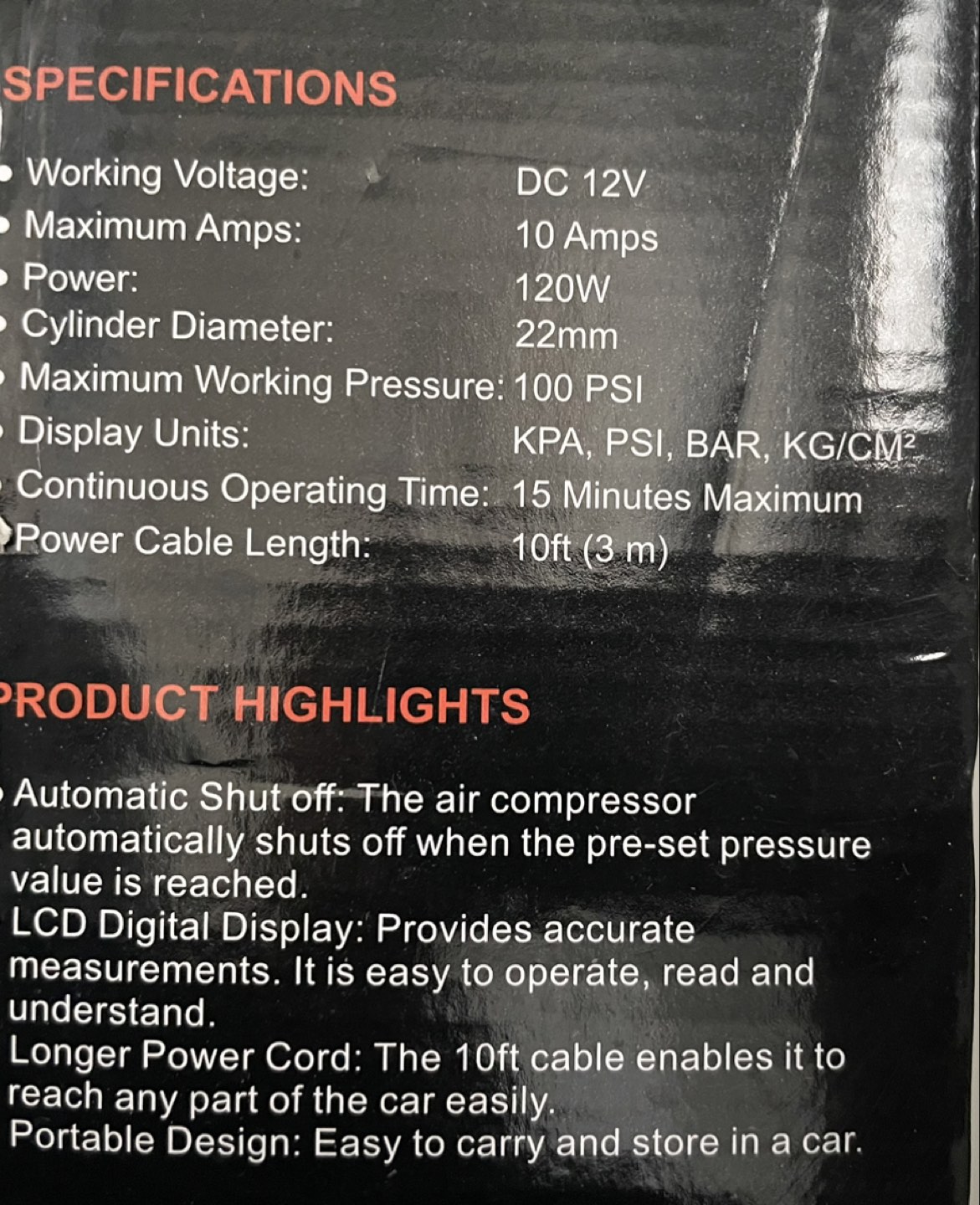 Astro AI tire inflator air pump - photo 5