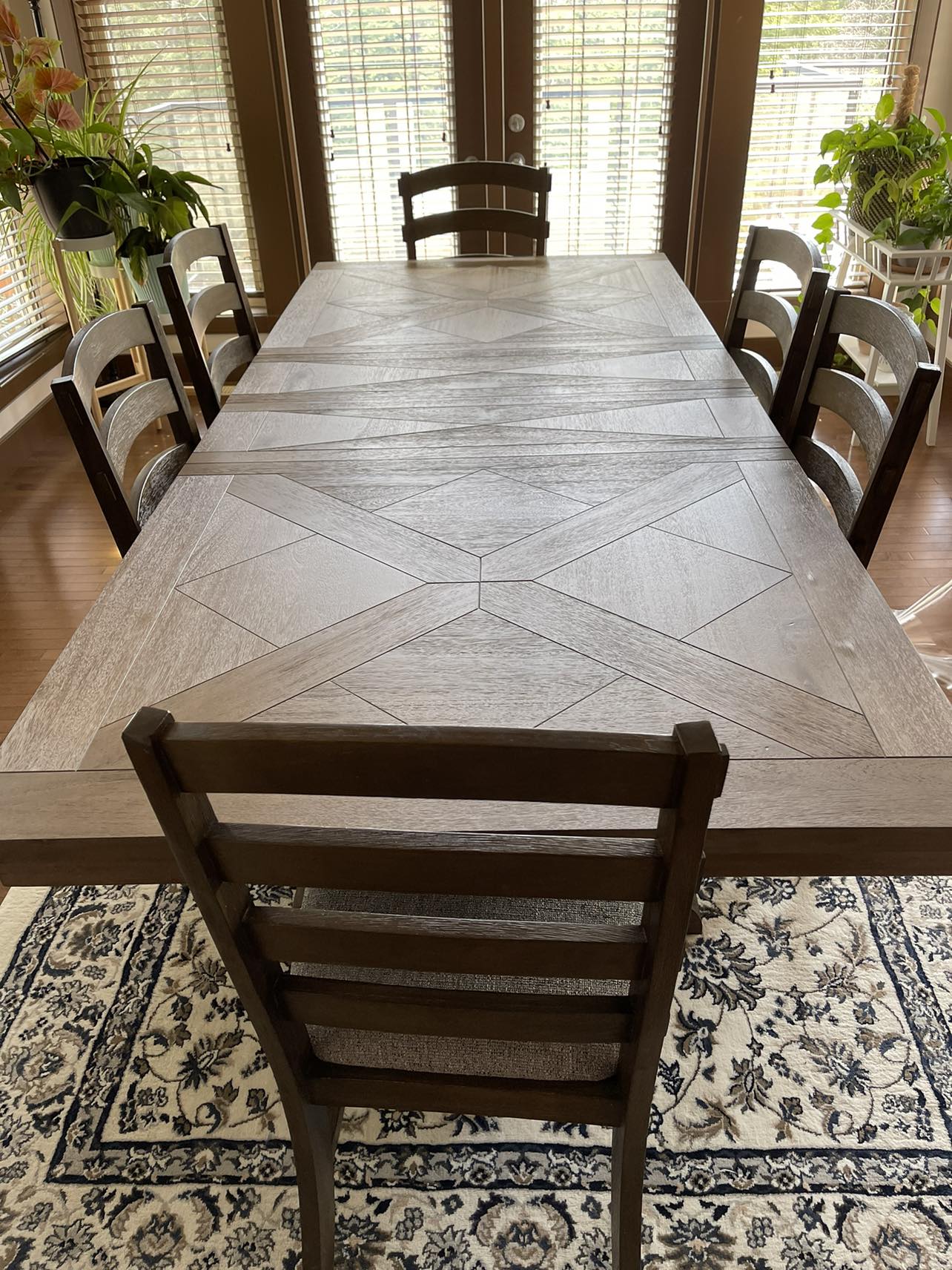 dining table and 6 chairs