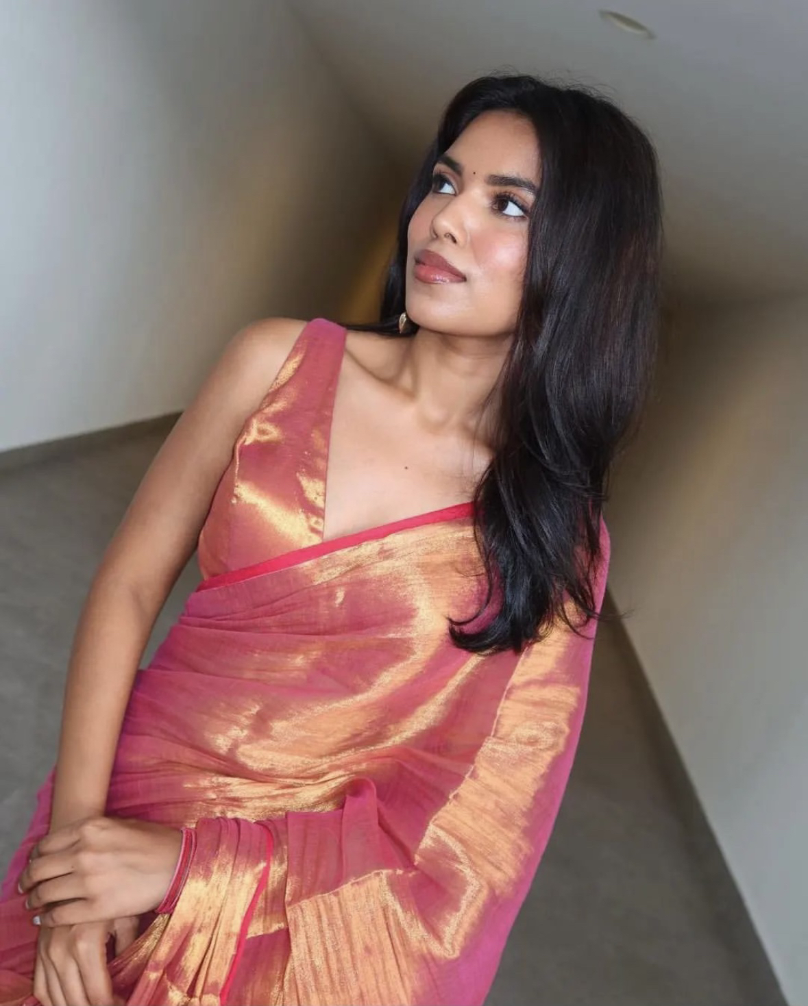 Mul mul cotton tissue silk saree