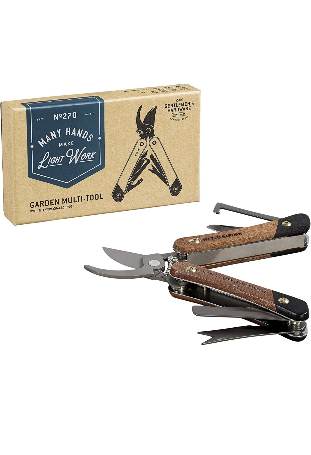 Gentlemen’s Hardware Wood-Handled Multi-Tool, 7-in-1