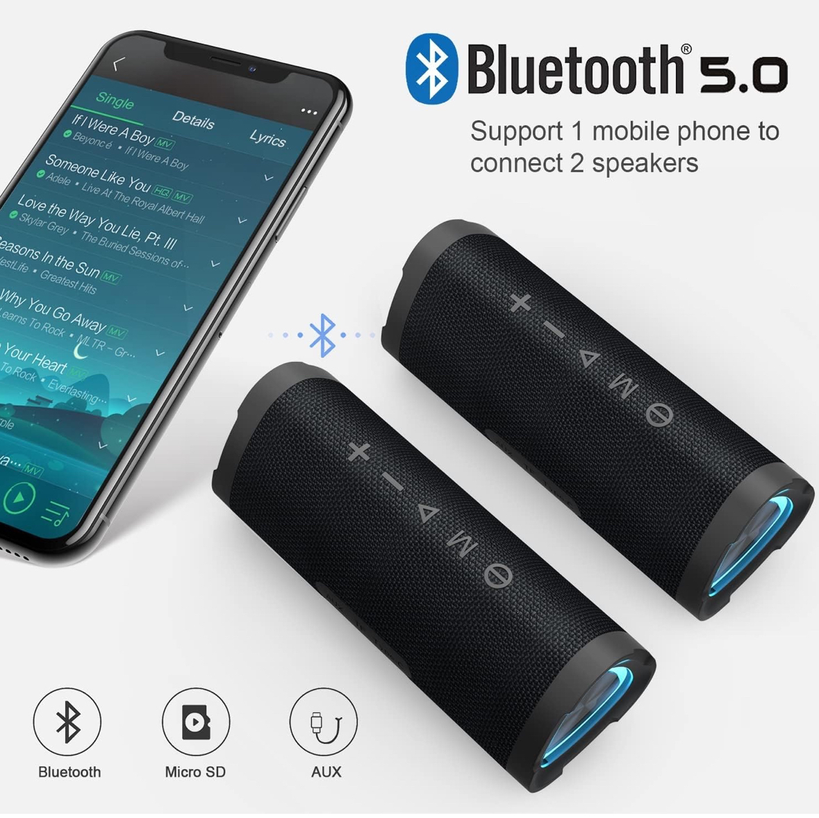 Vanzon V40 Bluetooth Speakers image indicator(2)