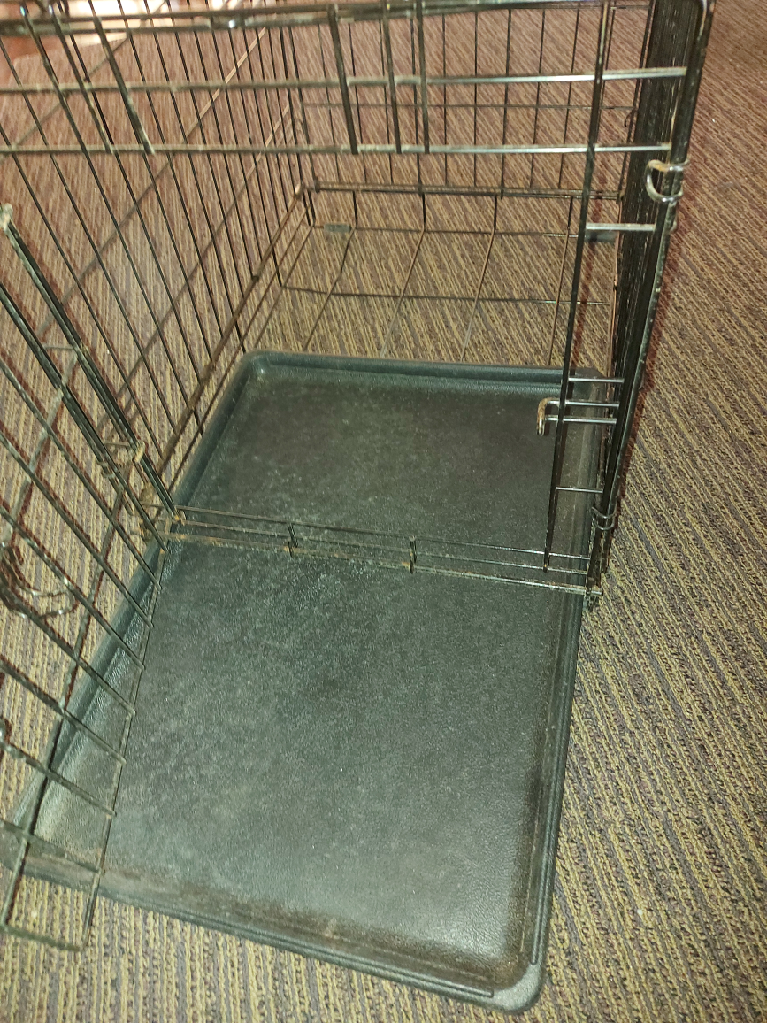 Small dog crate, collapses, removable tray 17" W x 24" L x 19" T image indicator(3)
