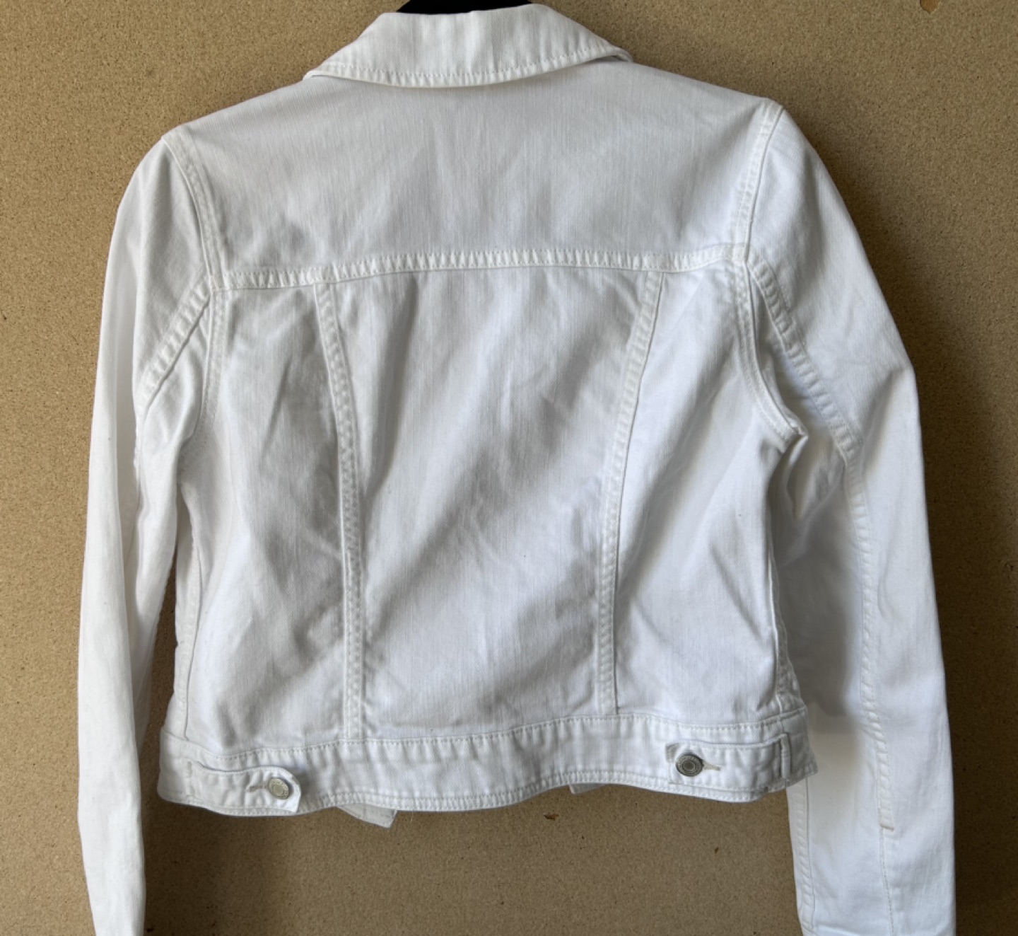 American Eagle white denim jacket image indicator(3)