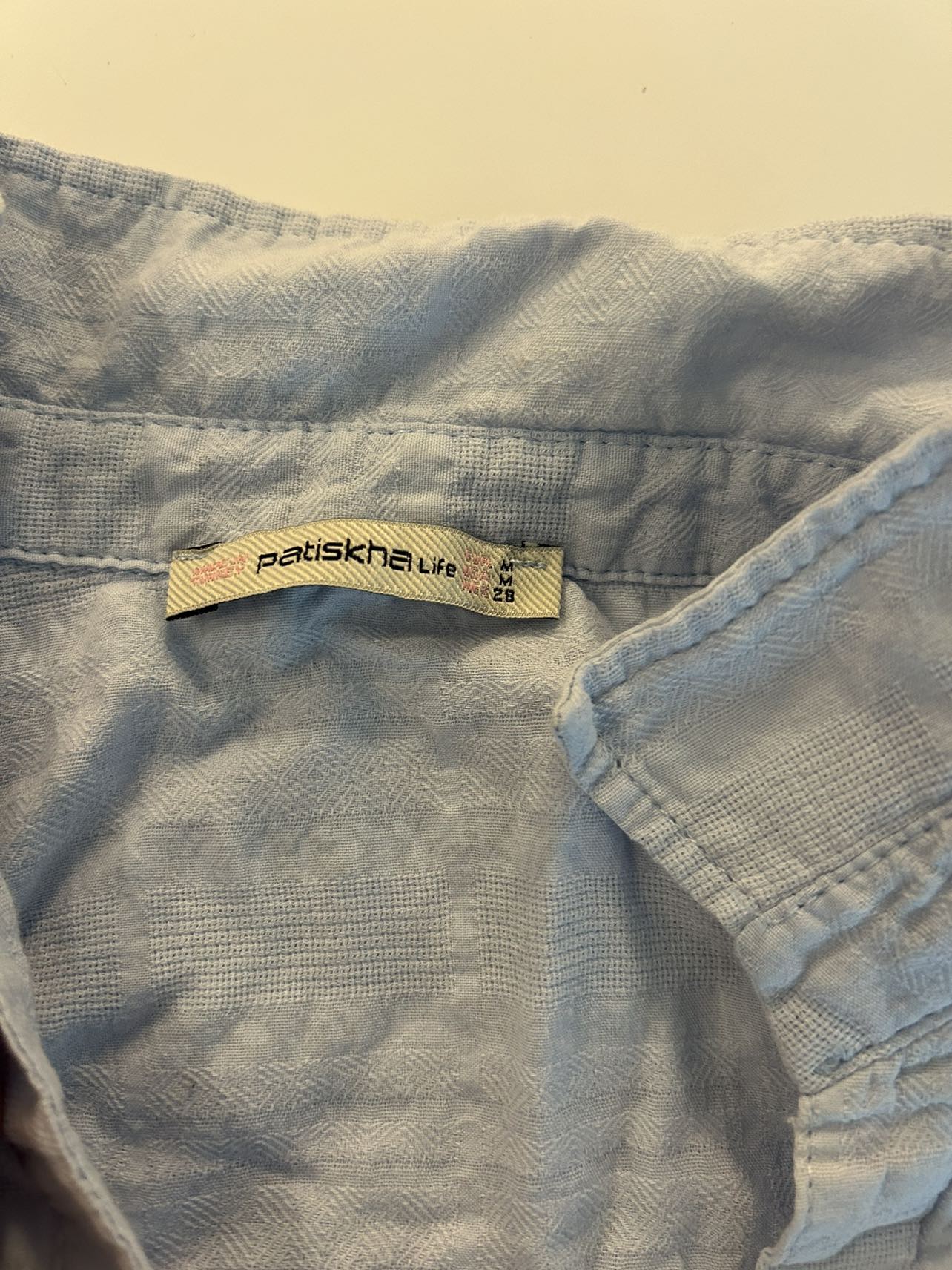 Blue cotton shirt image indicator(3)