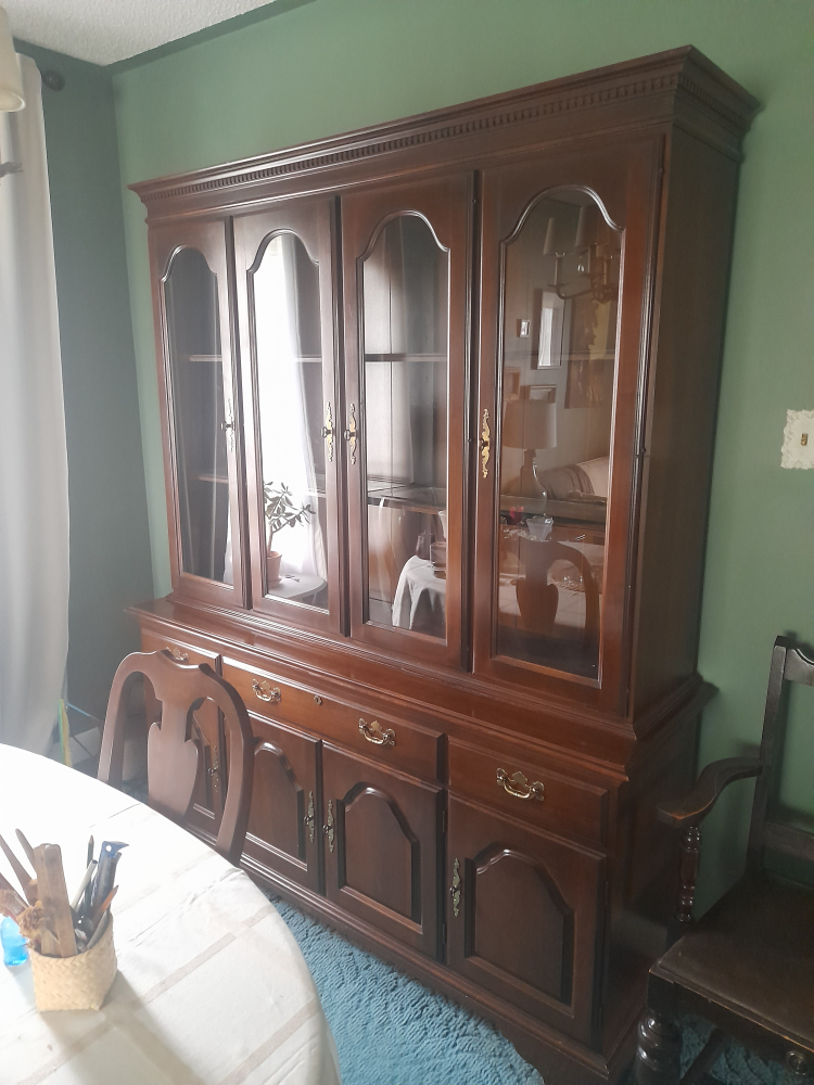 solid wood China cabinet