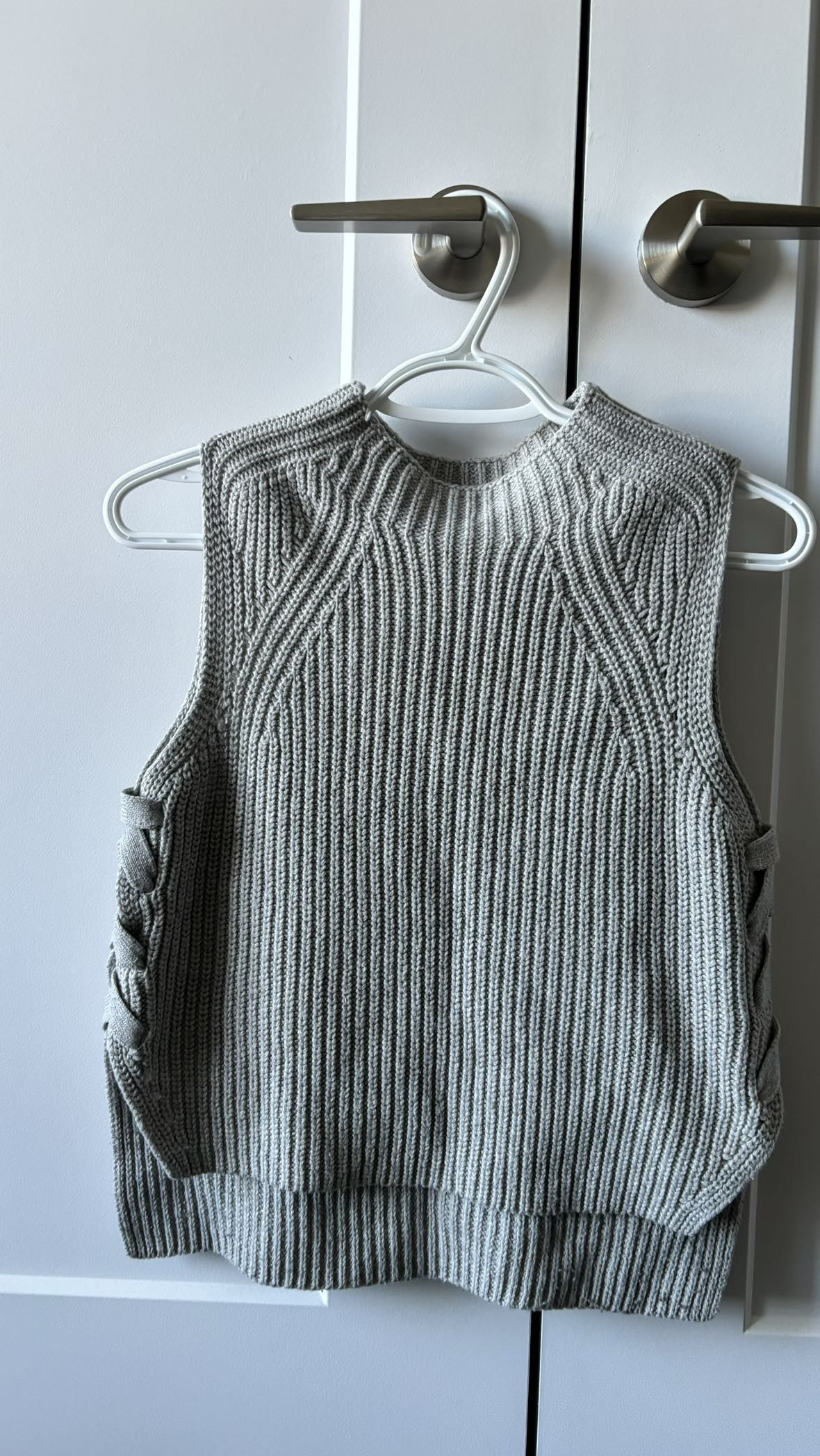 Grey knit tank top