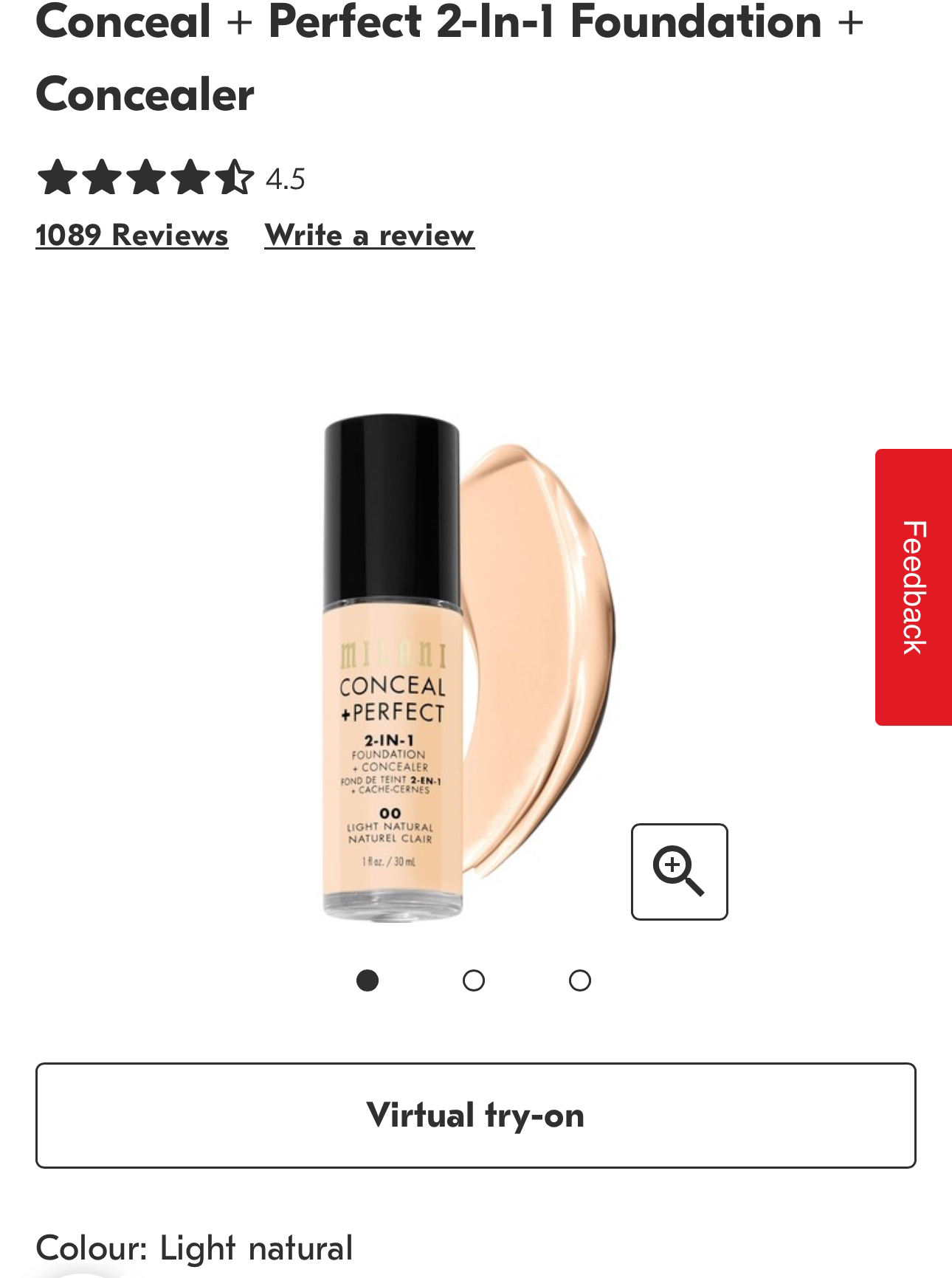 Milani 2 in 1 foundation + concealer