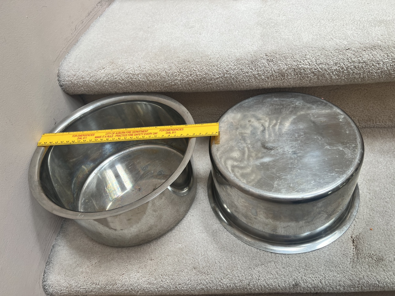 Stainless steel 10” pots, $25 each or both for $45 thumbnail