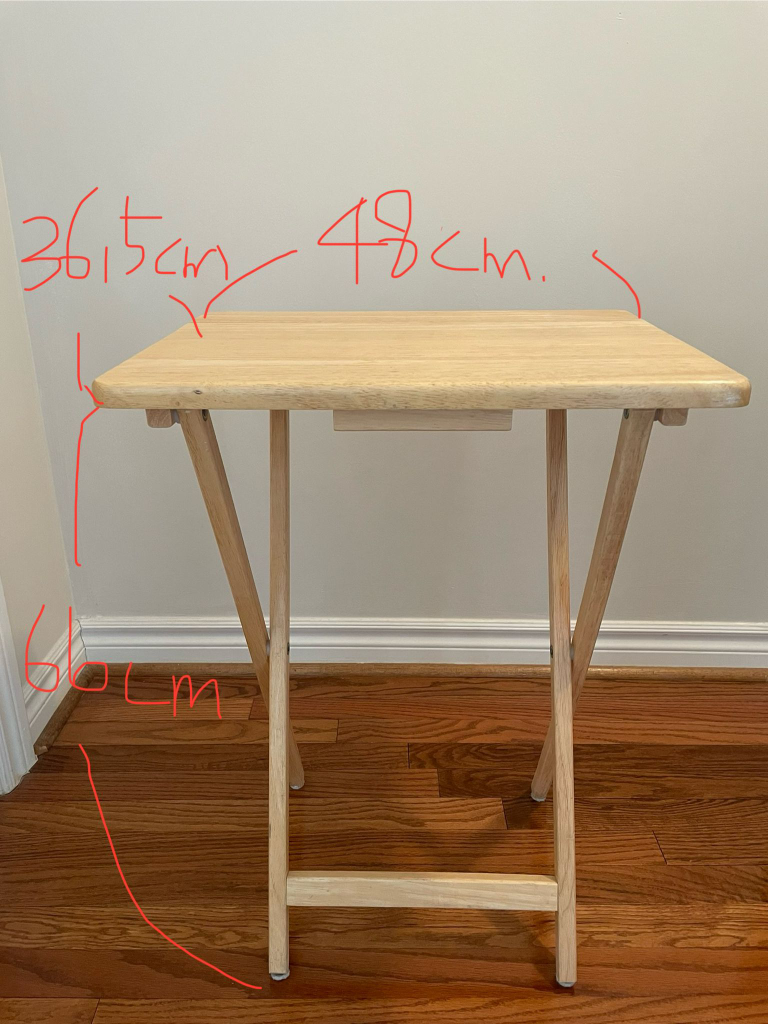 foldable wooden table