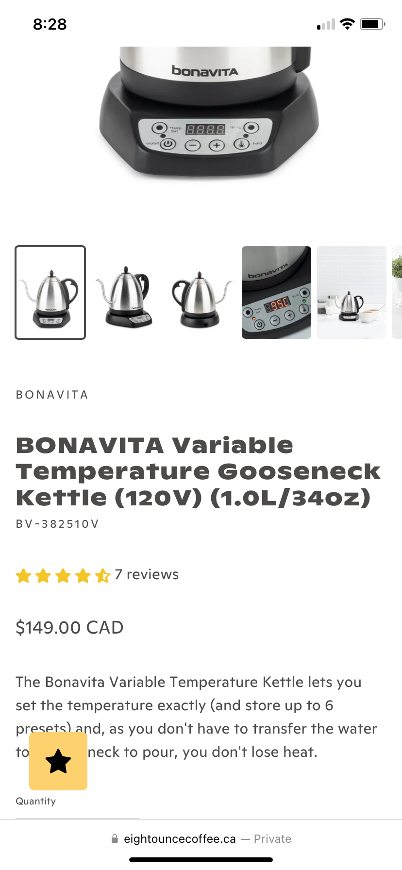 Bonavita gooseneck kettle - photo 2