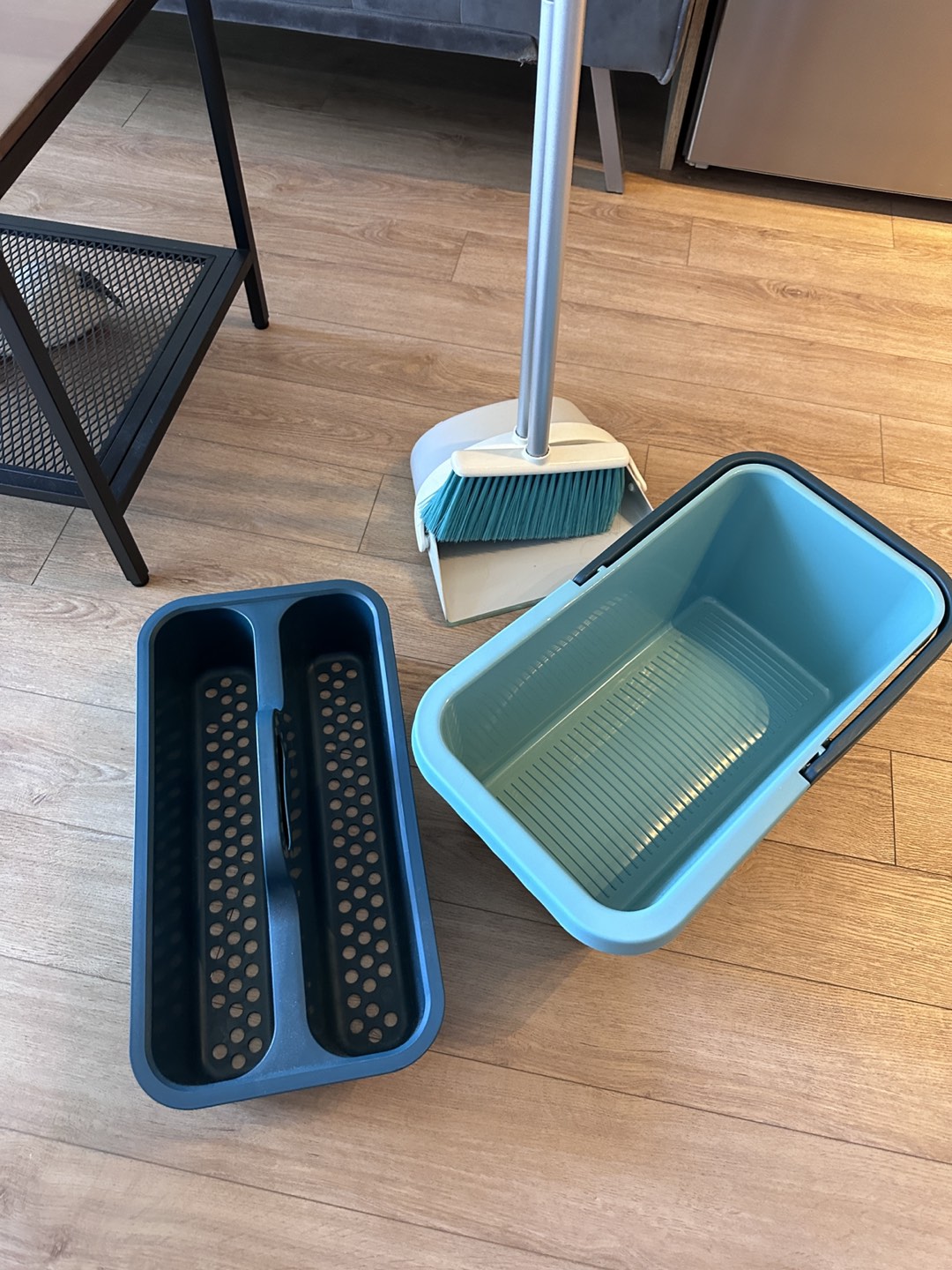 Bucket, brush and scoop