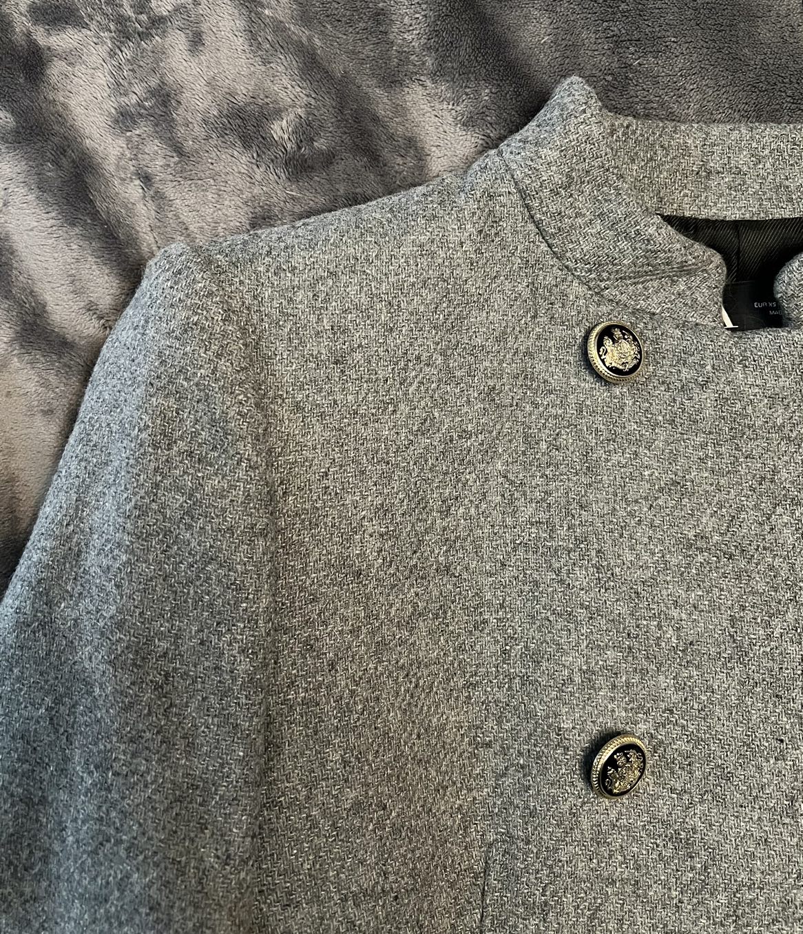 Zara double breasted military style coat like NEW - photo 4