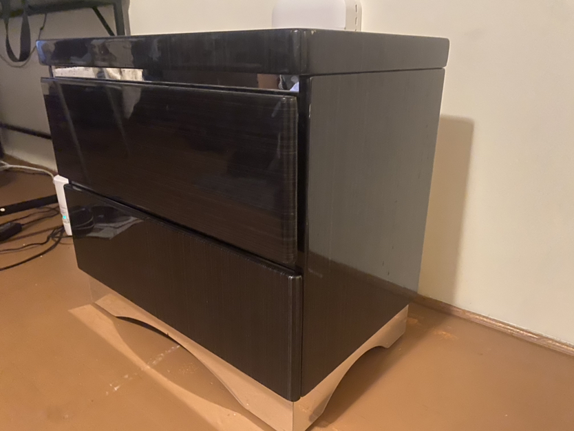 Black 2-Drawer Chest - photo 2
