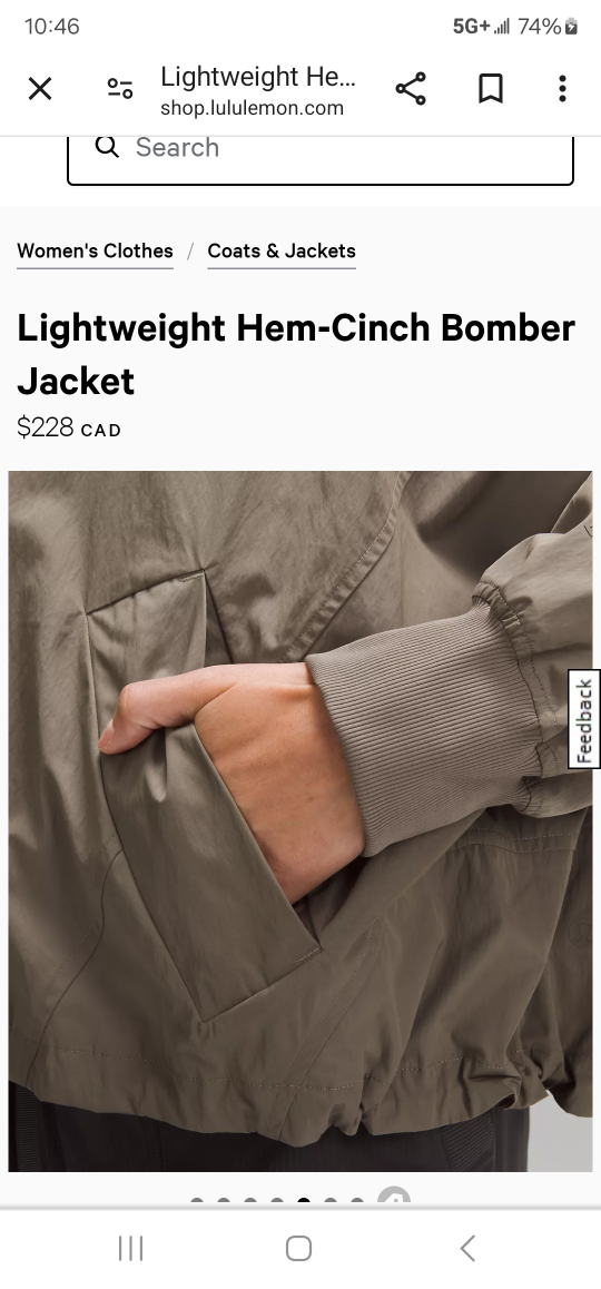 New Lululemon Oversize Bomber jacket image indicator(2)