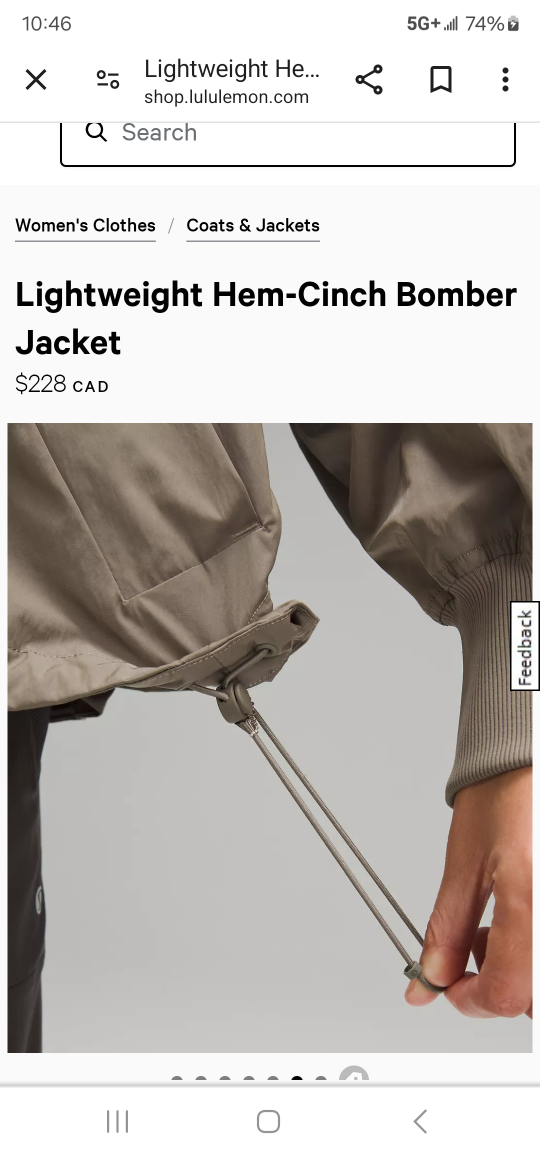 New Lululemon Oversize Bomber jacket image indicator(3)