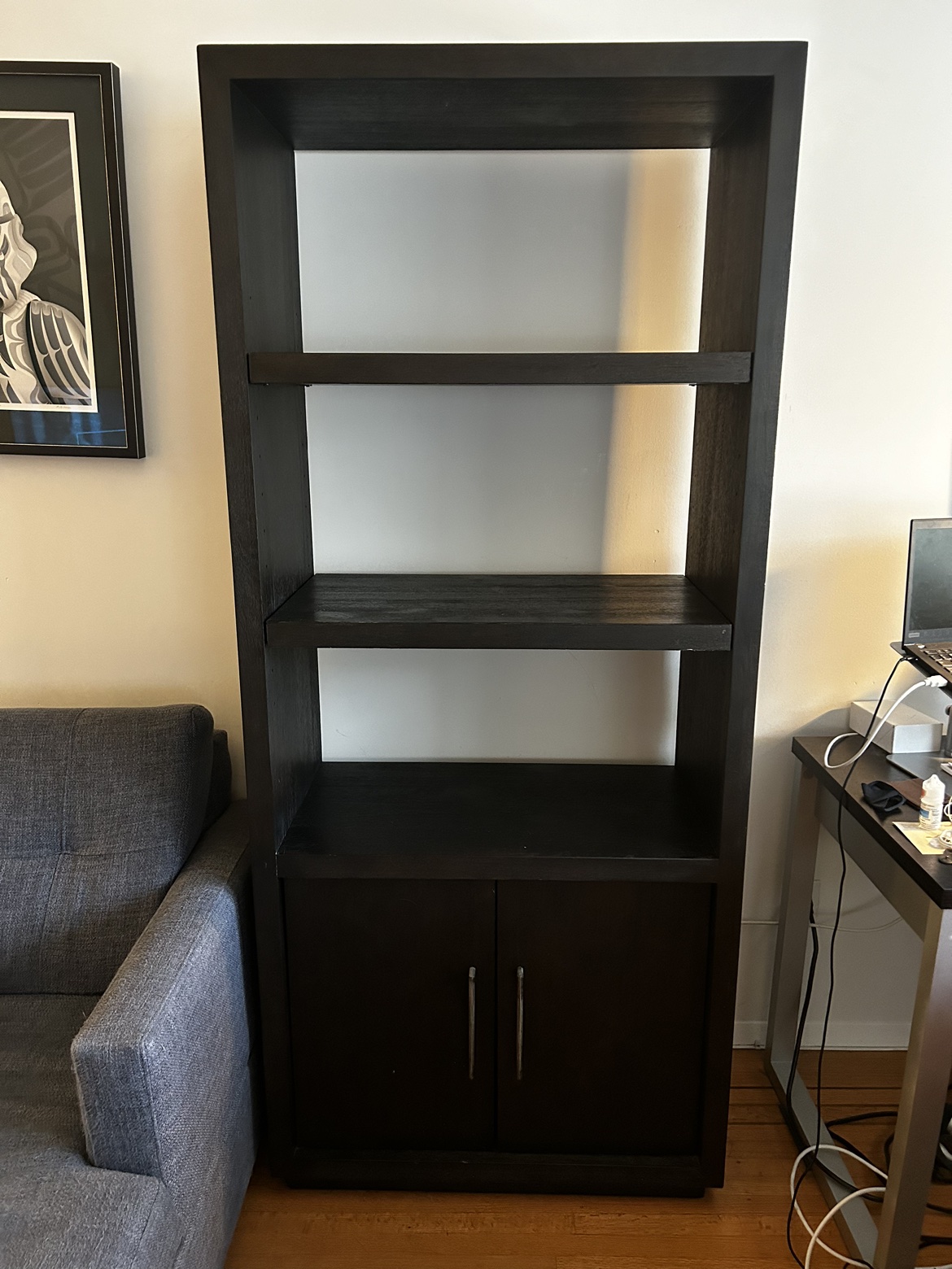 Solid wood bookcase