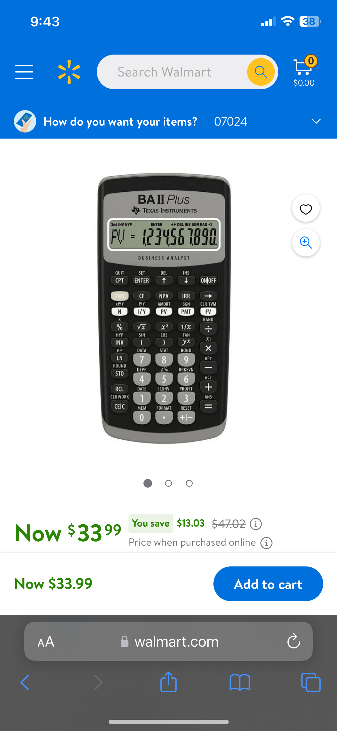 BA-II Plus Advance Financial Calculator