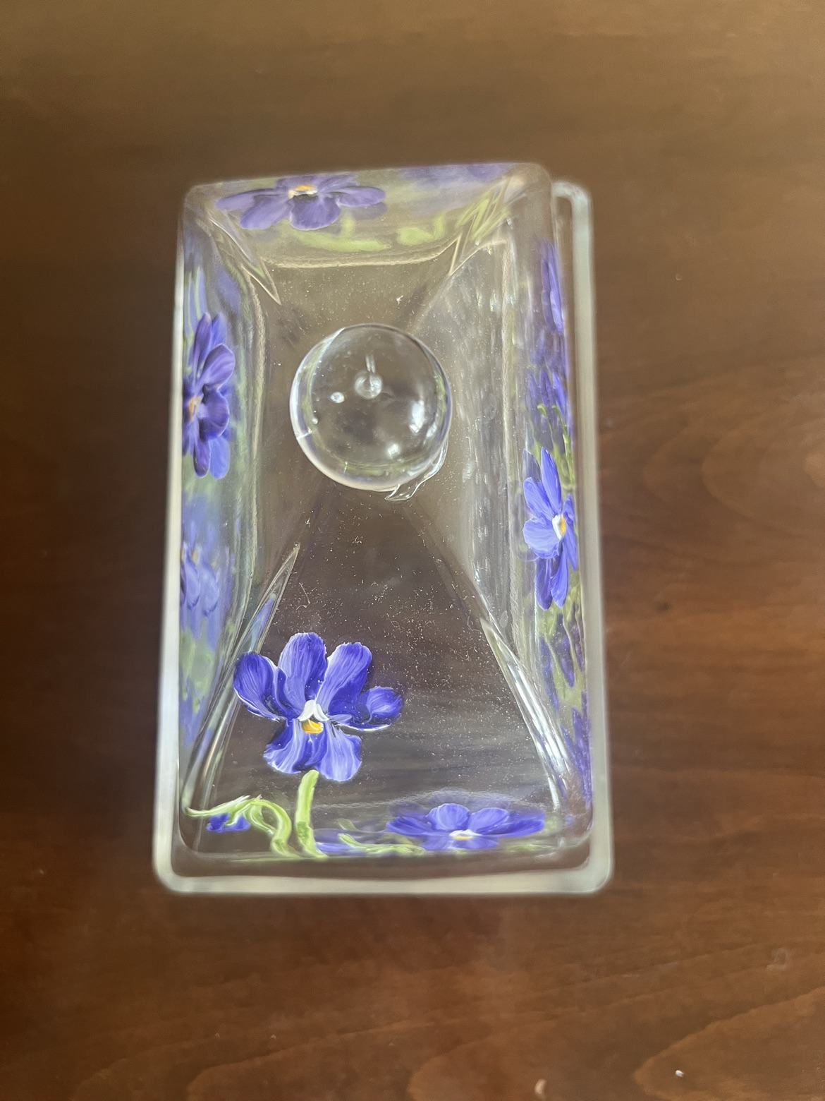 Vintage hand painted Butter Dish
