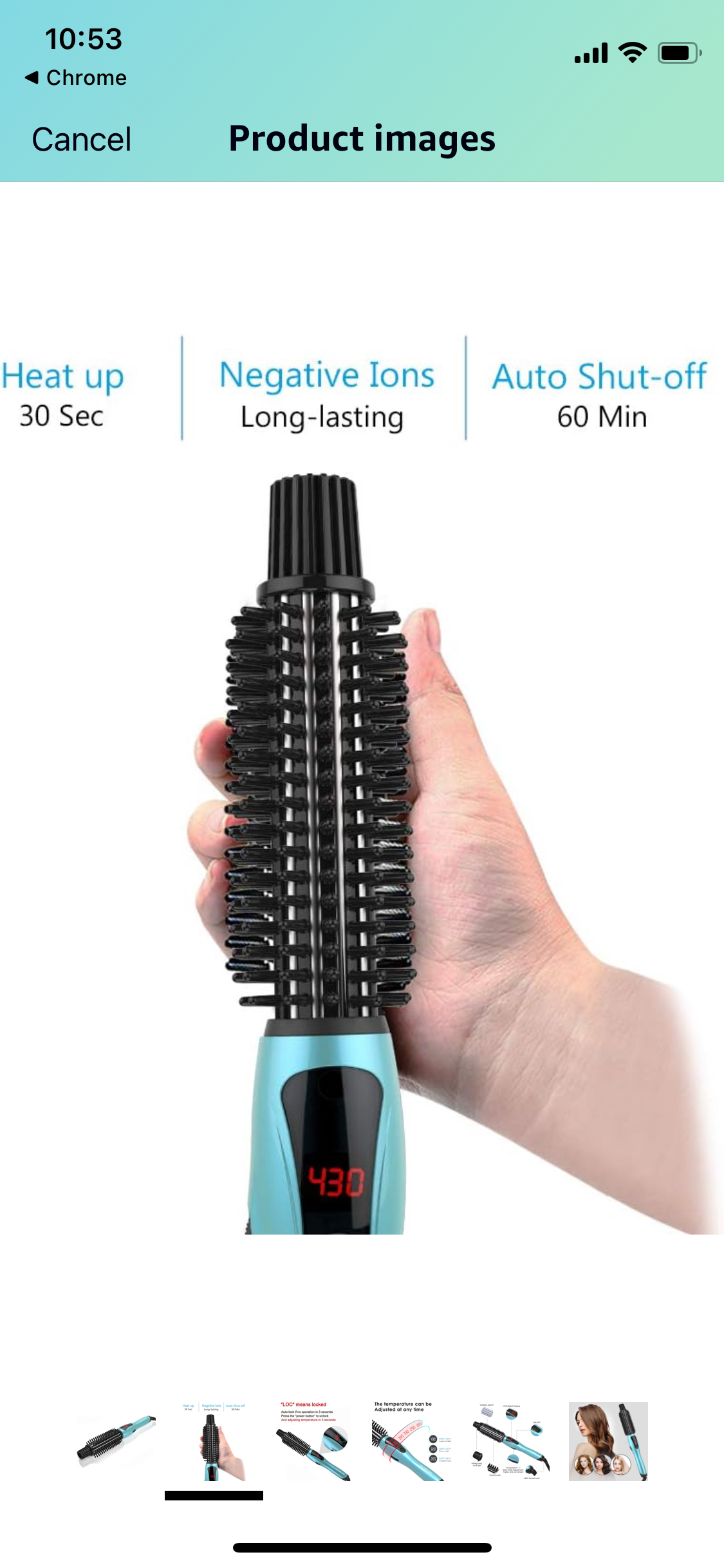 Phoebe curling iron hair brush image indicator(8)