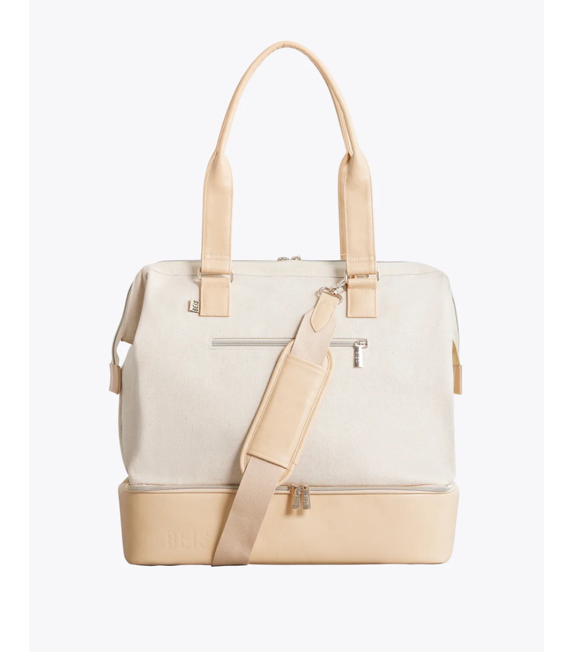 Beis mini weekender in beige thumbnail