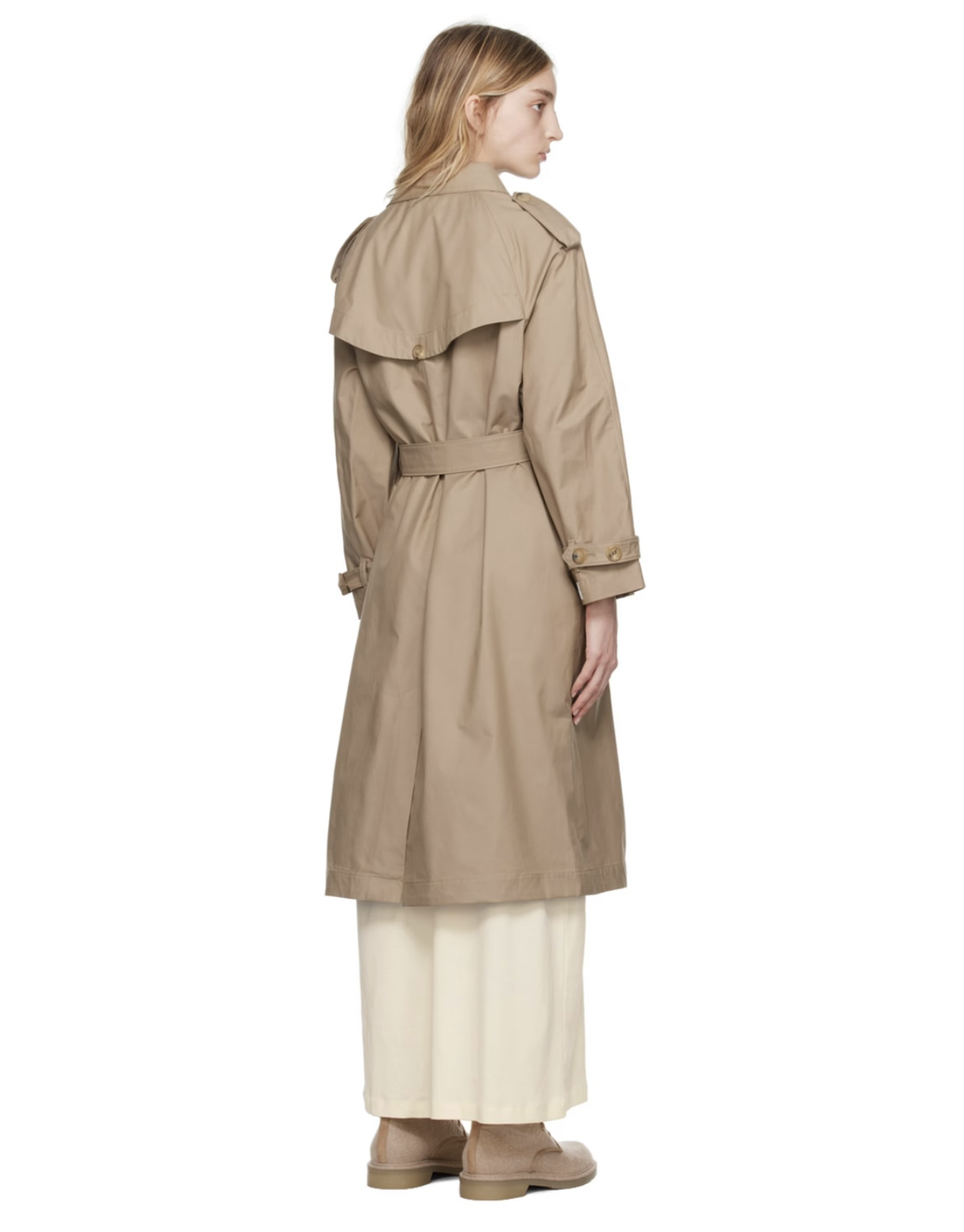 MAX MARA Beige The Cube Belted Trench Coat image indicator(2)
