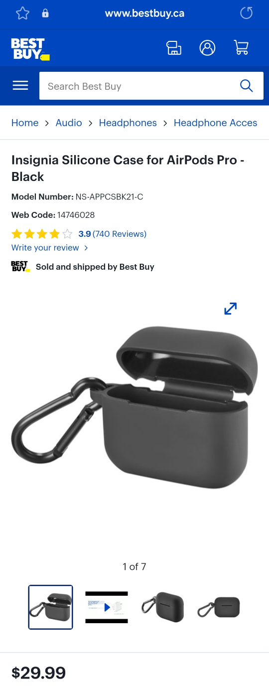 Insignia Airpods pro 2 silicone case - photo 2
