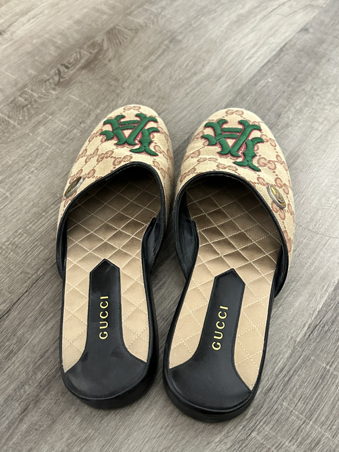 Gucci Princetown horsebit canvas-jacquard slippers - photo 2