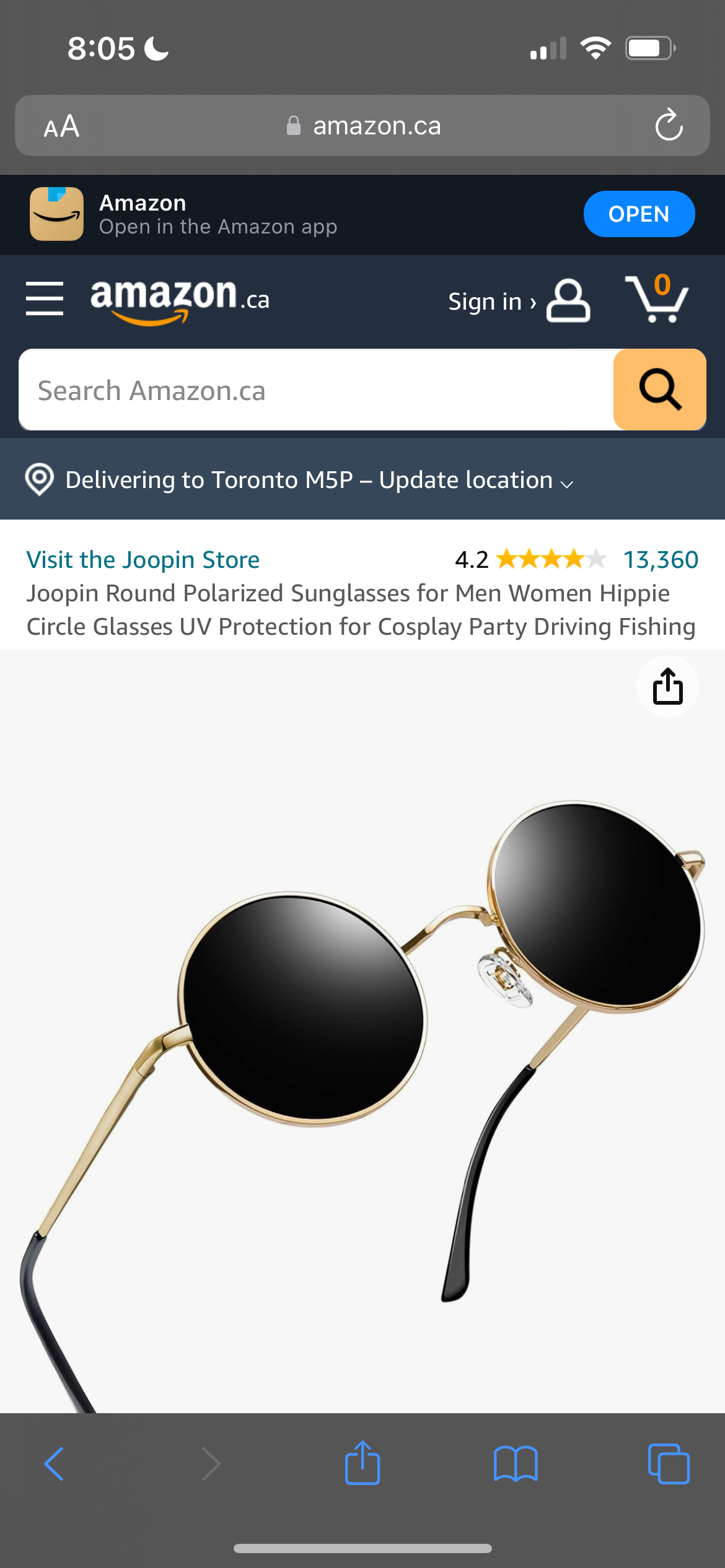 Unisex Joopin Polarized Round sunglasses image indicator(3)