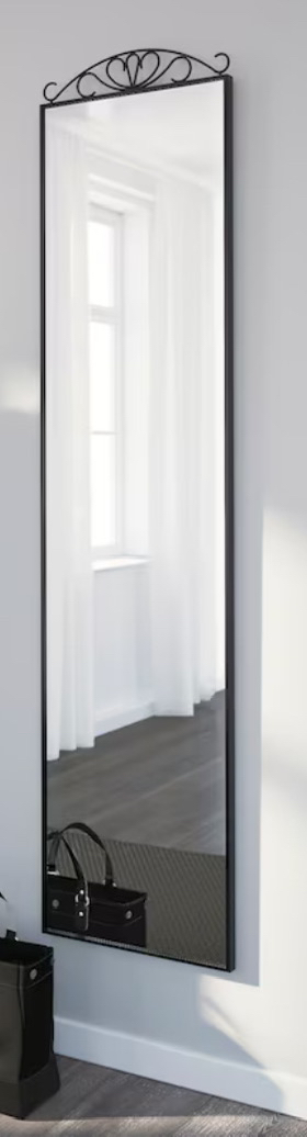 IKEA KARMSUND Standing mirror, black, image indicator(3)