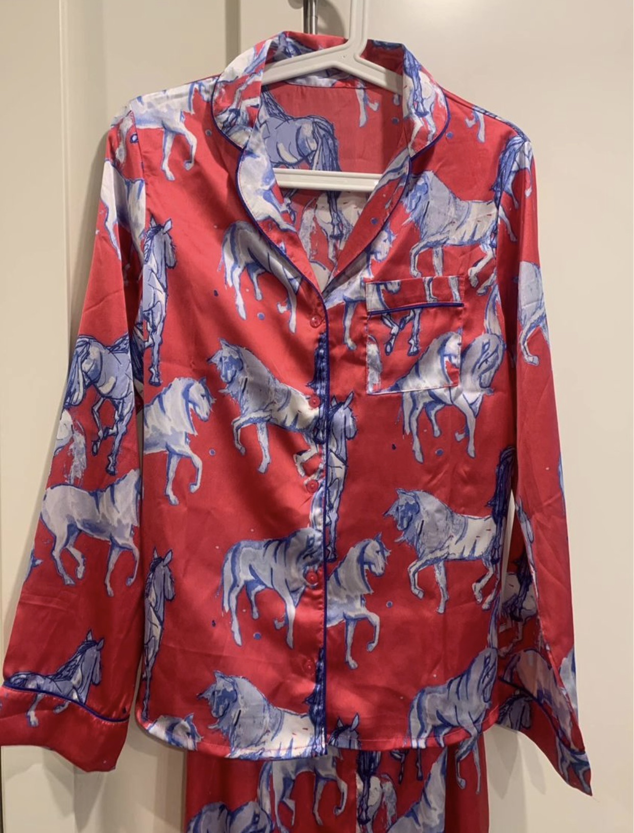 Silky pajama set, size S