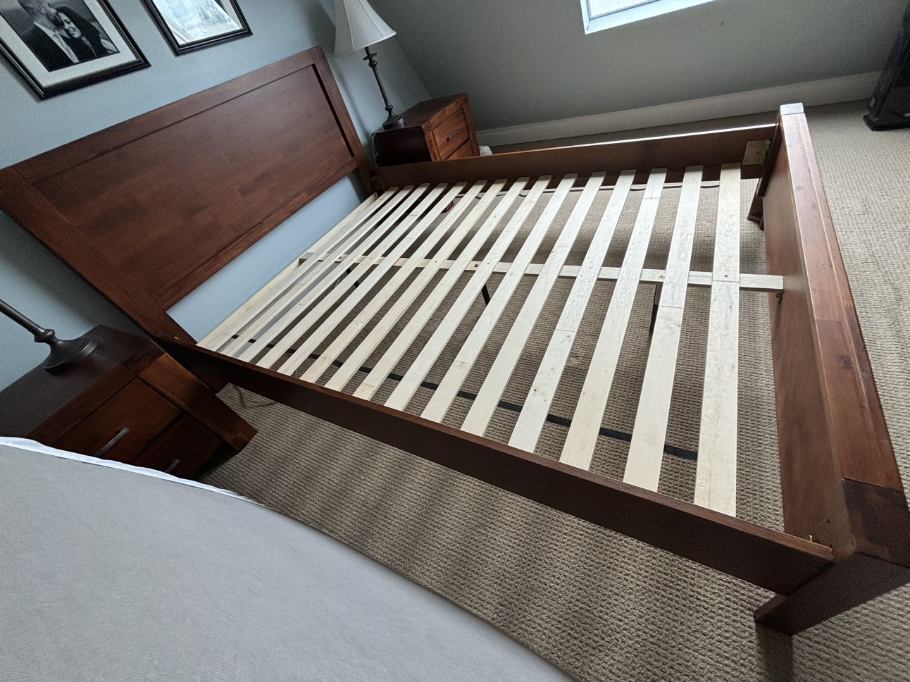 Cherry Wood Queen Size Bed Frame - photo 2