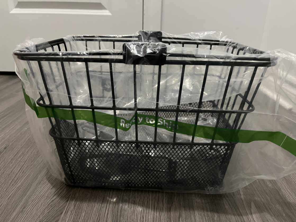 Bike front basket- metal detachable image indicator(4)