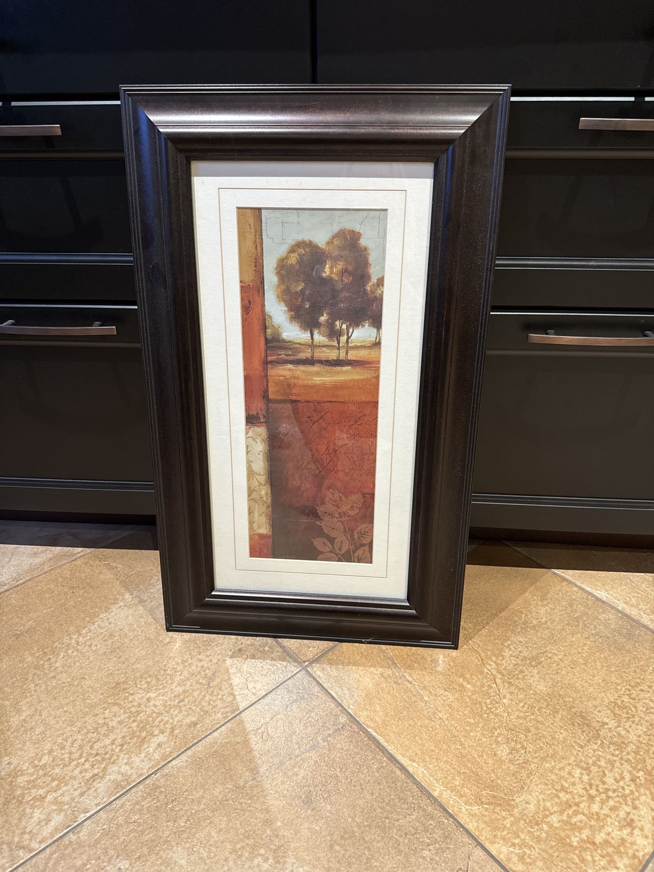 Wall hanging picture framed